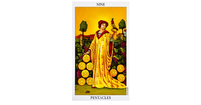 9 of Pentacles Tarot Card - Meaning, Love, Reversed